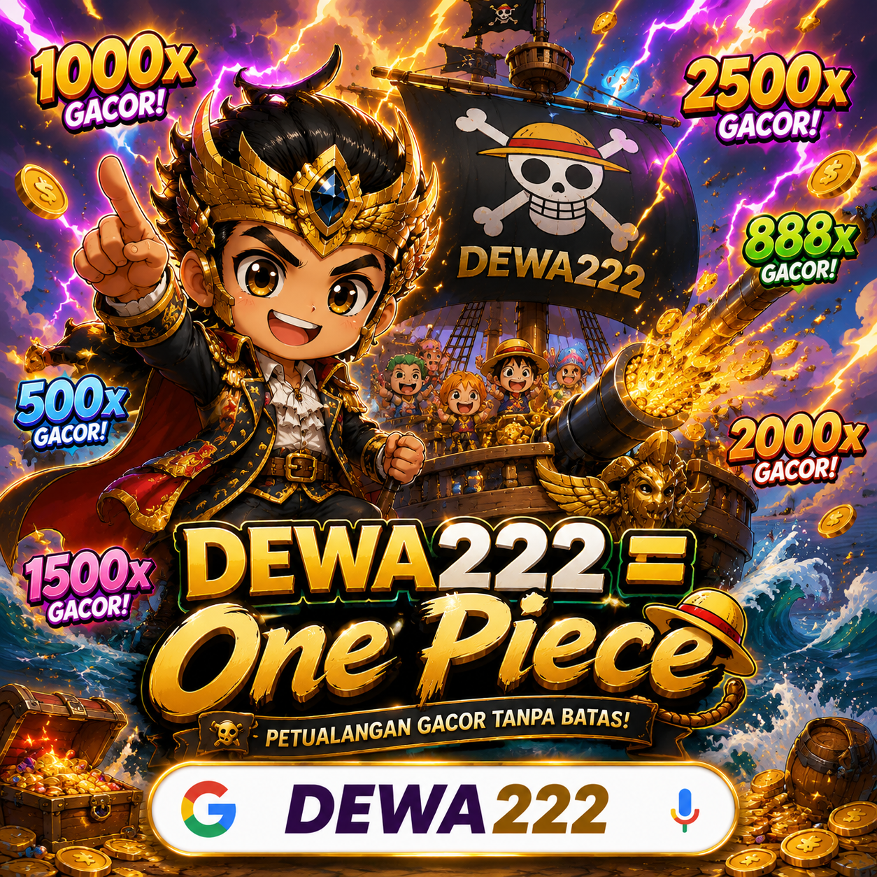 DEWA222: Situs Jujur Link Hoki Gampang Menang Slot88 Versi ONE PIECE in Medan